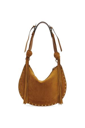 Brown suede calfskin leather shoulder bag ISABEL MARANT | BF0066FGD2C17M50CO